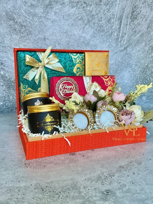 Kesariya Gourmet Diwali Hamper - In a Keepsake Jewelry Box