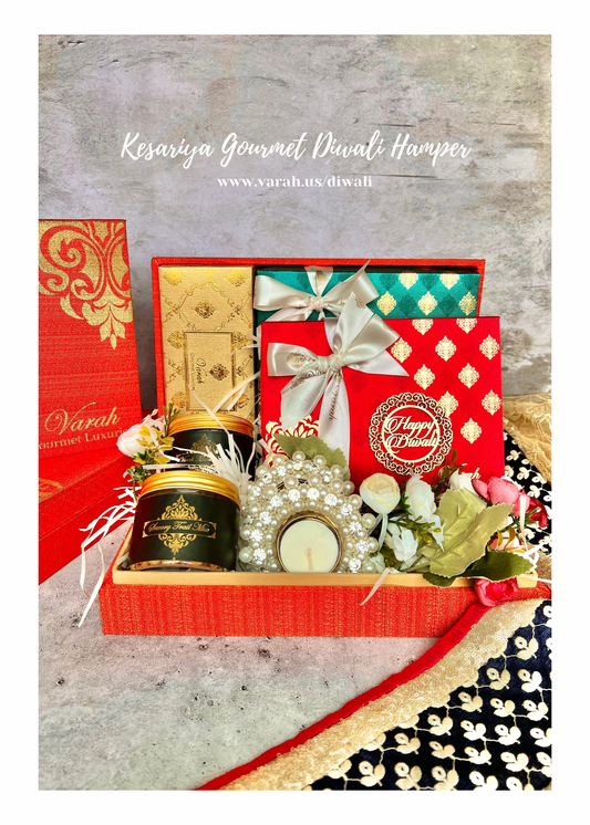 Kesariya Gourmet Diwali Hamper - In a Keepsake Jewelry Box