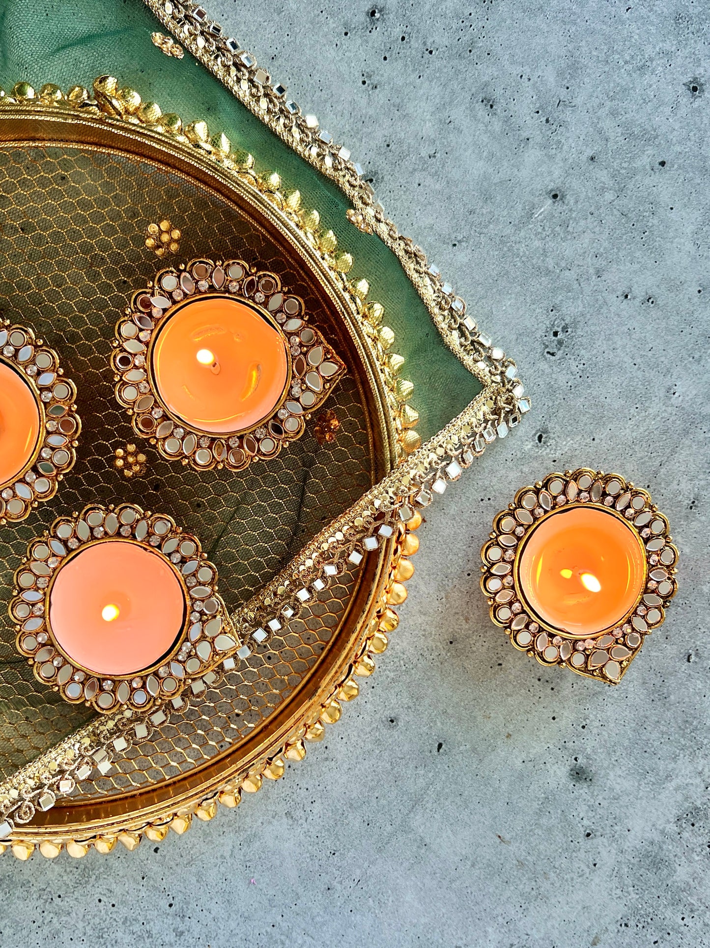 Mirrorwork Tealight Holder