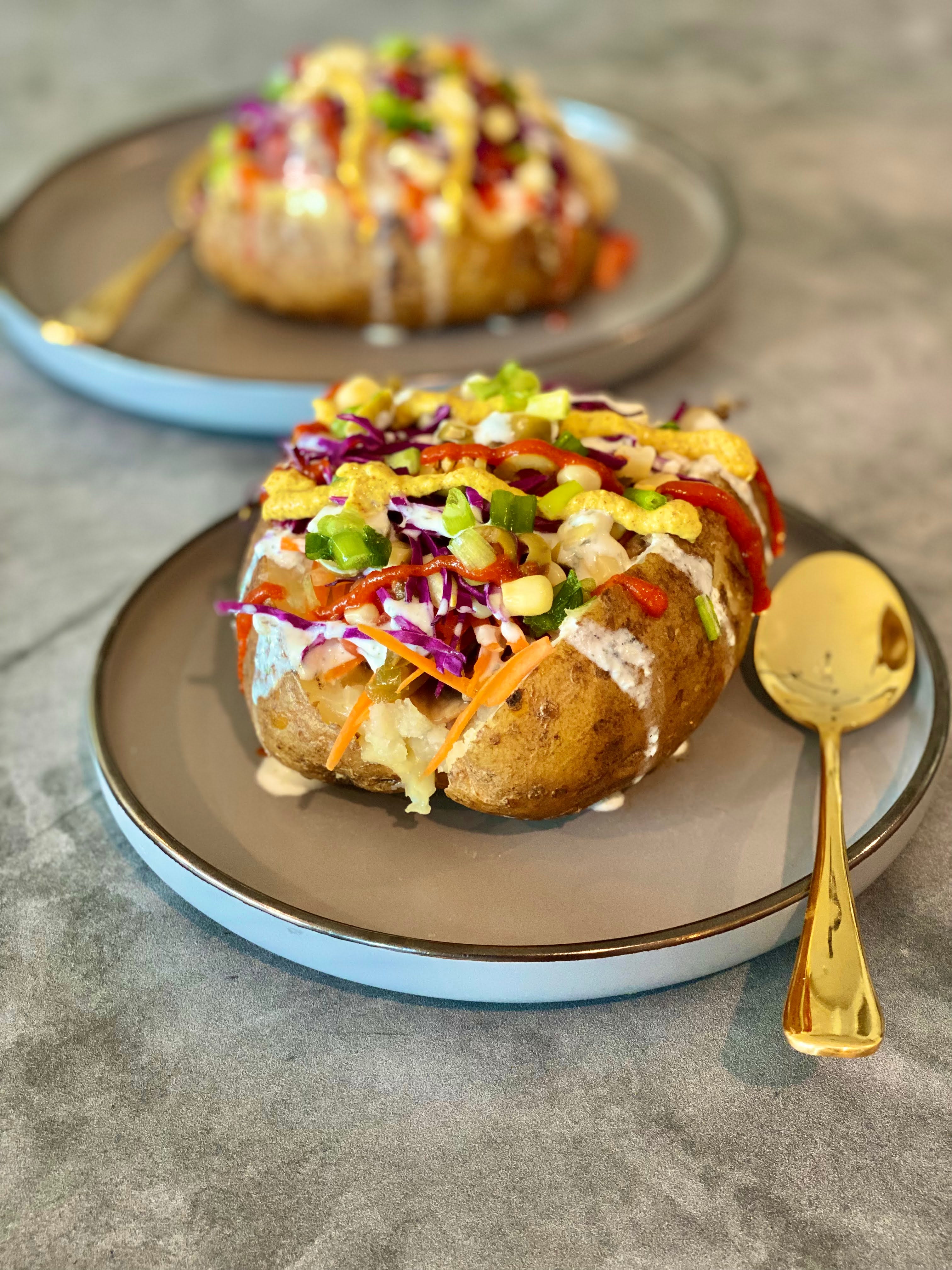 Recipe for Turkish Kumpir - Stuffed Potatoes 