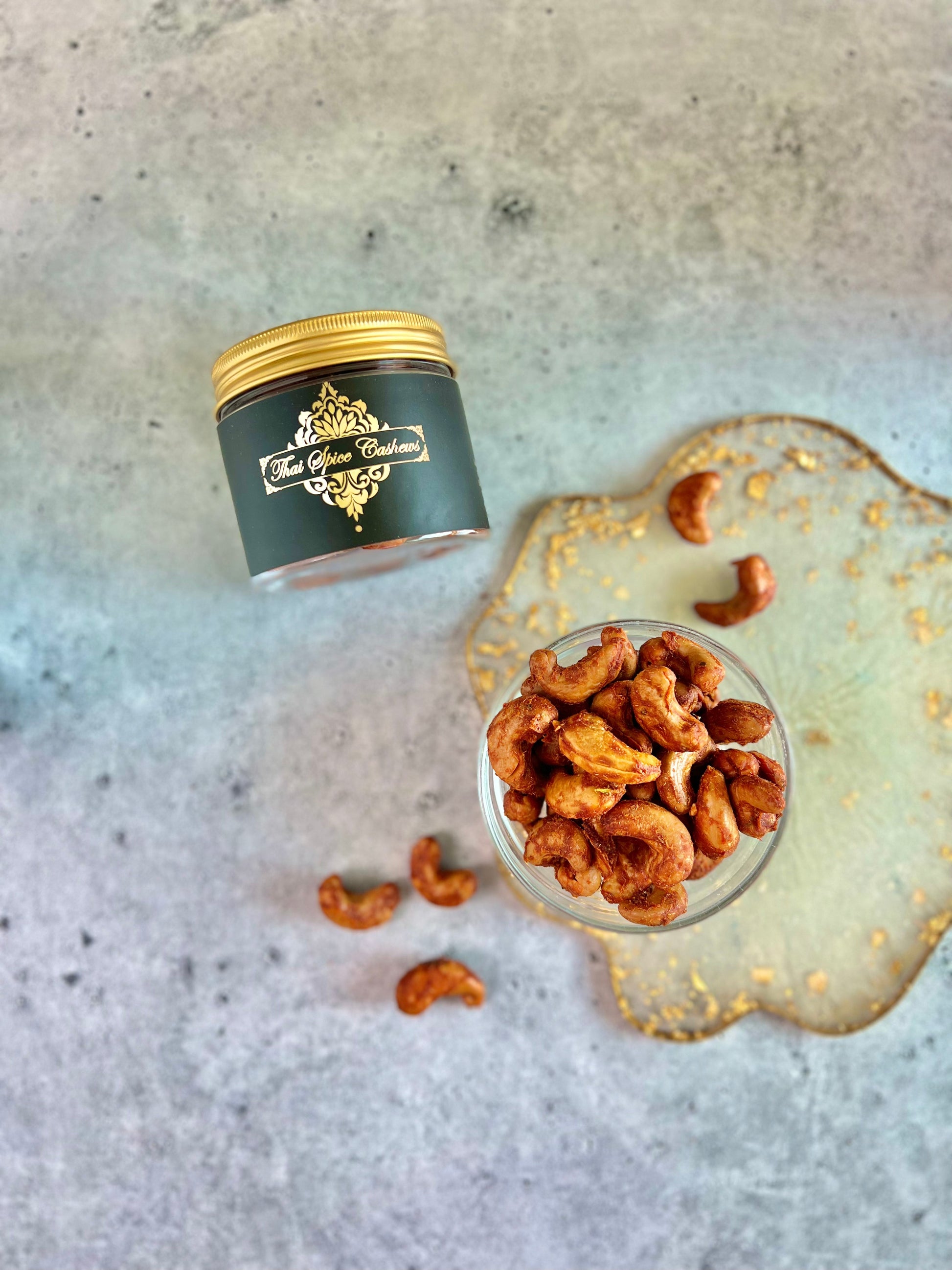 Roasted Cashews infused with thai spices